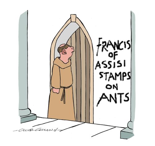 Francis of Assisi Stamps on Ants