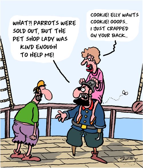 "What?! Parrots were sold out, but the pet shop lady was kind enough to help me!"