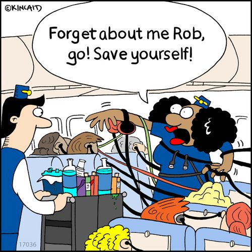 "Forget about me Rob, go! Save yourself!"