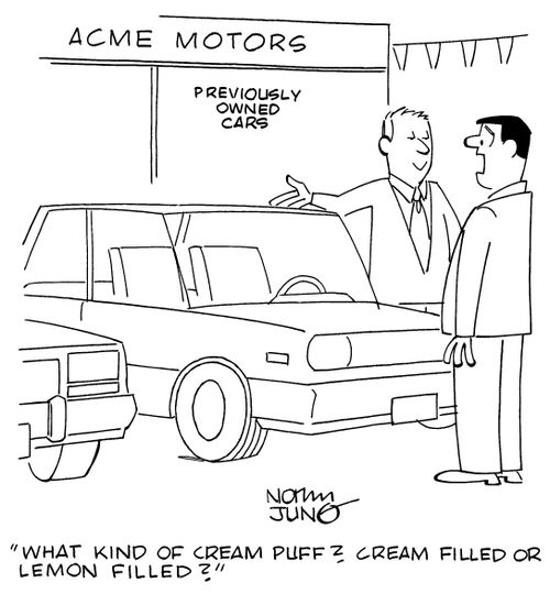 "What kind of cream puff? Cream filled or lemon filled?"