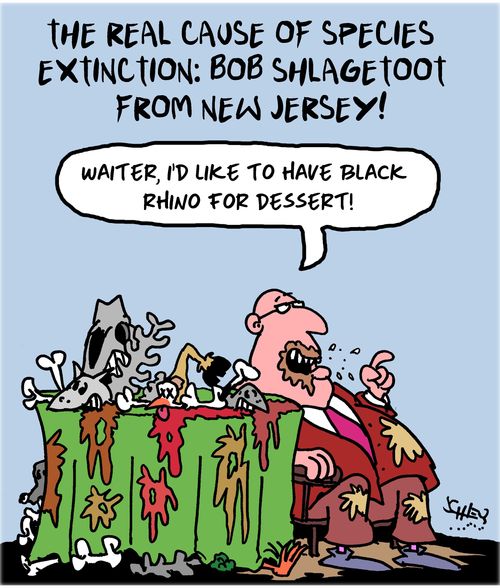 "Waiter, I'd like to have Black Rhino for dessert!"