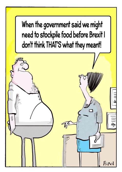 "When the government said we might need to stockpile before Brexit I don't think that's what they meant!"
