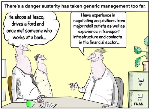 There is a danger austerity has taken generic management too far