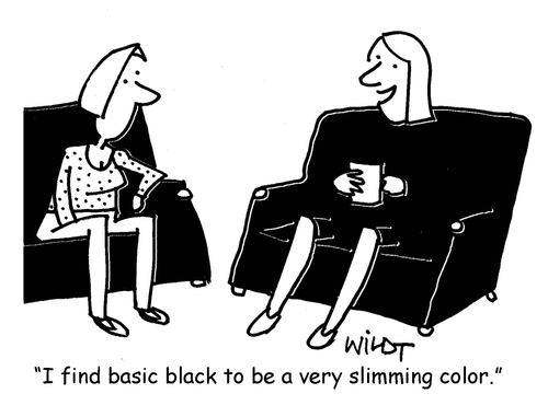 "I find basic black to be a very slimming color."
