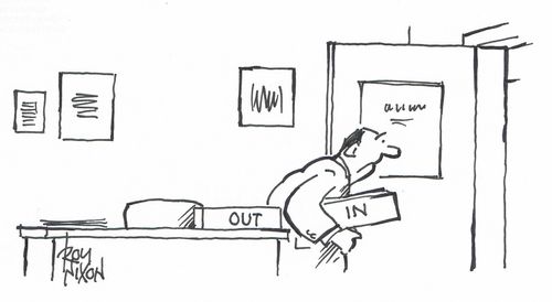 Leaving Office With In Tray