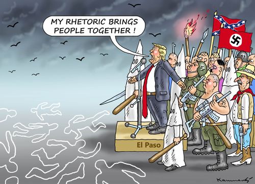 "My rhetoric brings people together!"