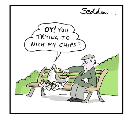 "OY! You trying to nick my chips?"