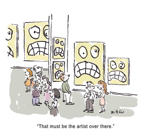 "That must be the artist over there."