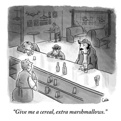"Give me a cereal, extra marshmallows."