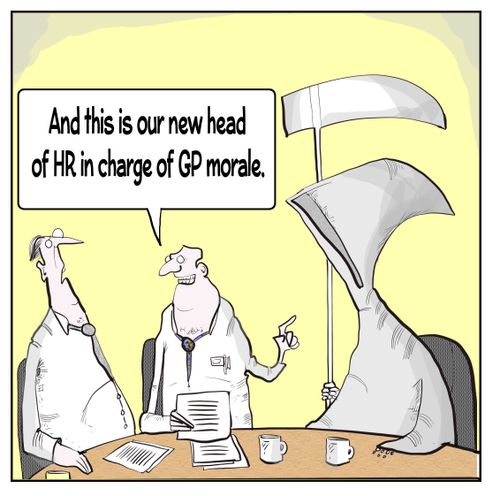 "And this is our new head of HR in charge of GP morale."