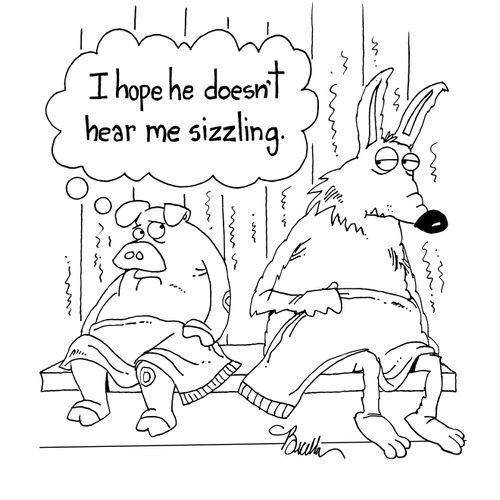 "I hope he doesn't hear me sizzling."
