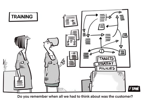 "Do you remember when all we had to think about was the customer?"