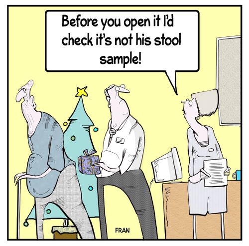 "Before you open it and check its not is stool sample!"