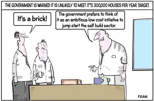 The government is warned it is unlikely to meet at 300,000 houses per year target.