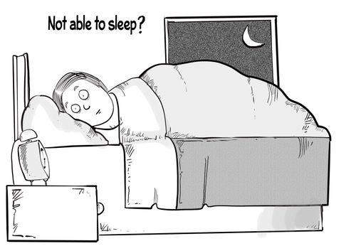 "Not able to sleep?"