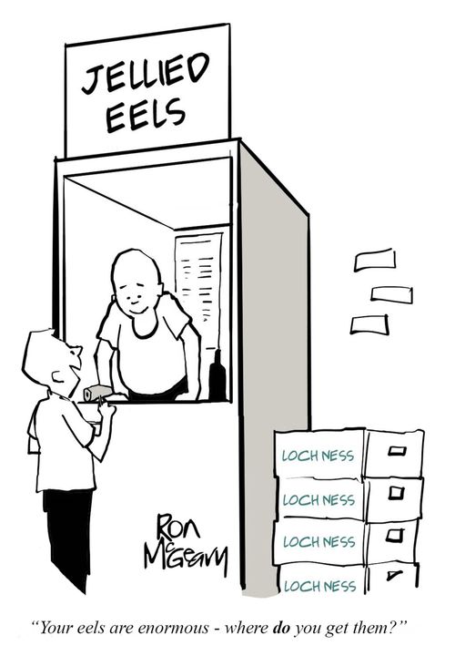 "Your eels are enormous - where do you get them?"