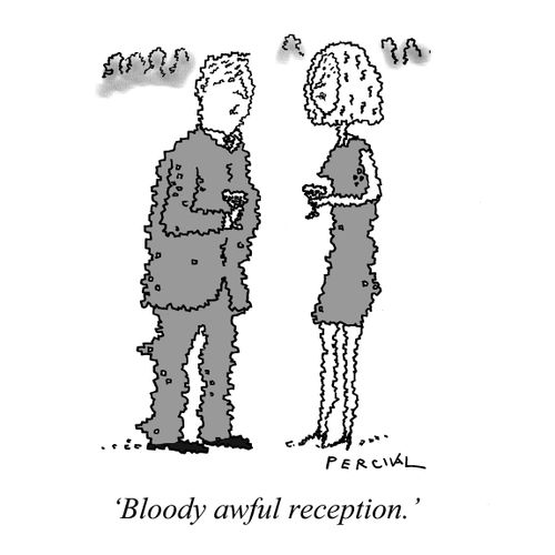 "Bloody awful reception."