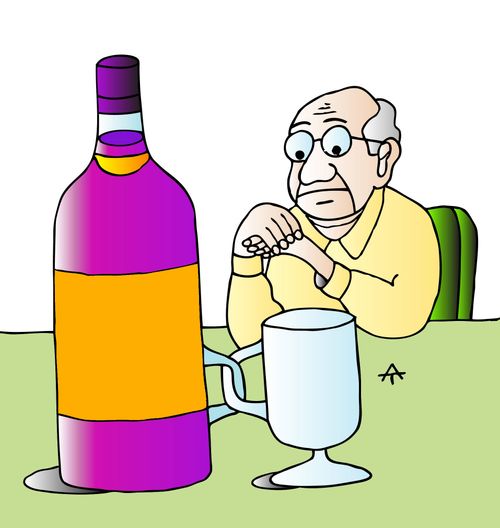 Wine and old man