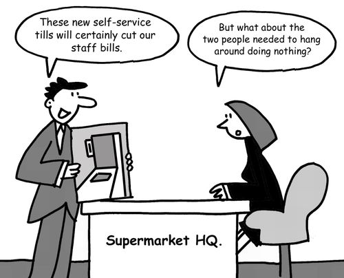 "These new self-service tills will certainly cut our staff bills."