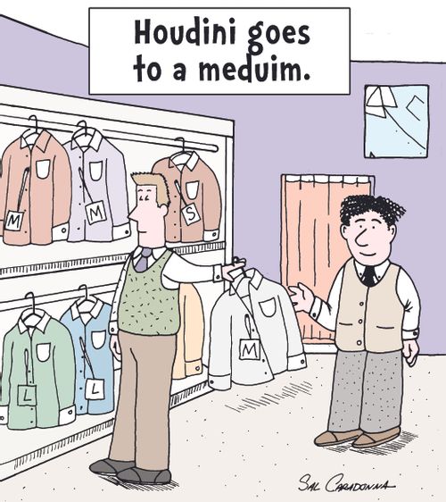 Houdini Goes To A Medium.