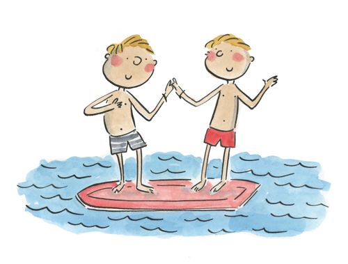 Love on a surfboard