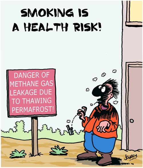 Smoking Is A Health Risk! - Danger of Methane Gas Leakage Due to Thawing Permafrost!