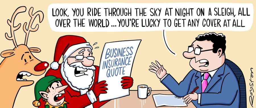 "Look, you ride through the sky at night on a sleigh, all over the world ... you're lucky to get any cover at all."