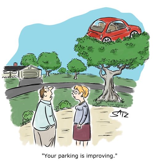"Your parking is improving."