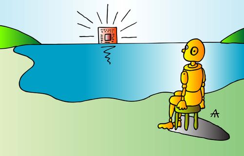 Robot and sun
