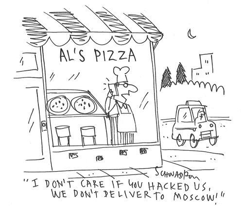 "I don't care if you hacked us. We don't deliver to Moscow!"