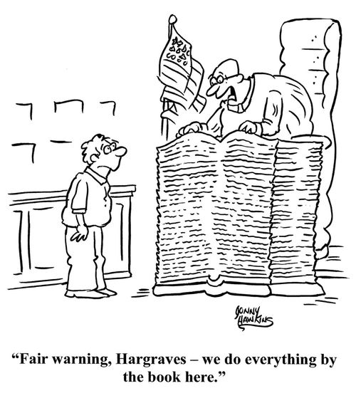 "Fair warning, Hargraves - we do everything by the book here."