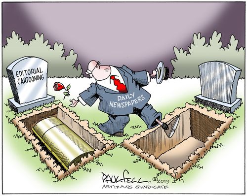 One Foot In The Grave - Editorial Cartooning