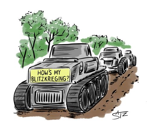 How's my blitzkrieging?
