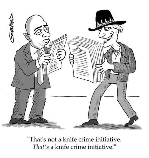 "That's not a knife crime initiative. That's a knife crime initiative!"