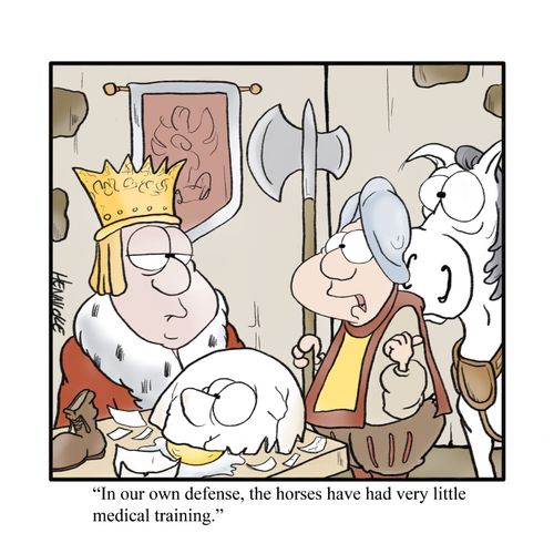 "In our own defense, the horses have had very little medical training."