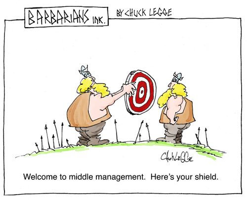 Welcome to middle management. Here's your shield.