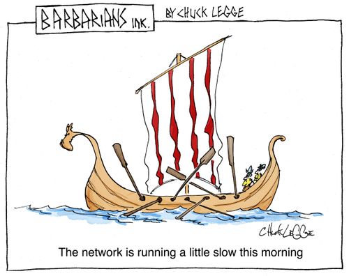 The network is running a little slow this morning.