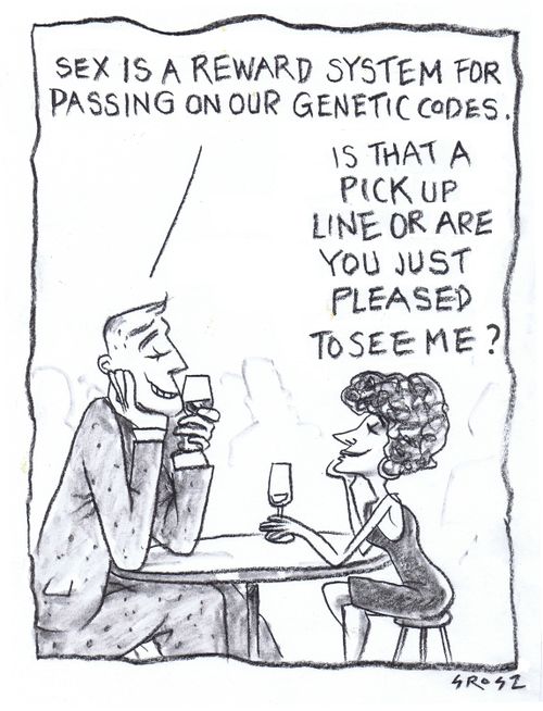 "Sex is a reward system for passing on our genetic codes."