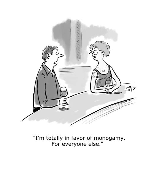 "I'm totally in favor of monogamy. For everyone else."