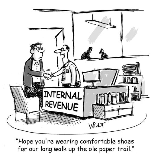 "Hope your wearing comfortable shoes for our long walk up the ole paper trail."
