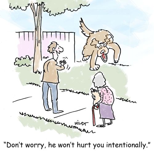 "Don't worry, he won't hurt you intentionally."