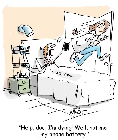 "Help, doc, I'm dying! Well, not me...my phone battery."