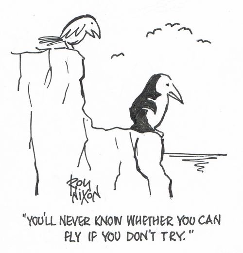 "You'll never know whether you can fly if you don't try."