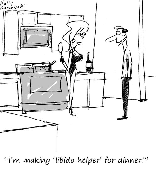 "I'm making 'libido helper' for dinner!"