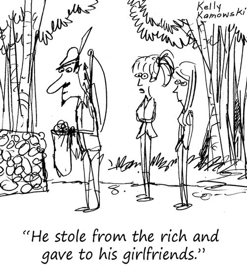 "He stole from the rich and gave to his girlfriends."