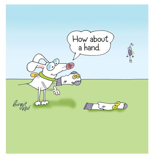 "How about a hand."