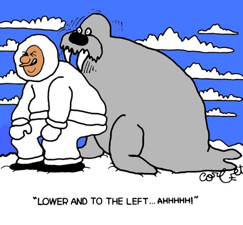 "Lower and to the left...AHHHHH!"