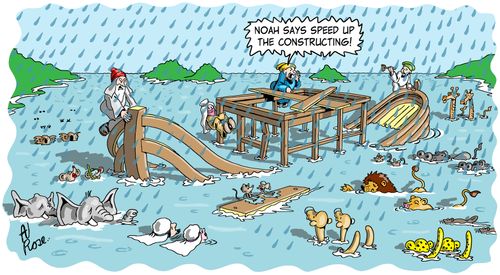 "Noah says speed up the constructing!"