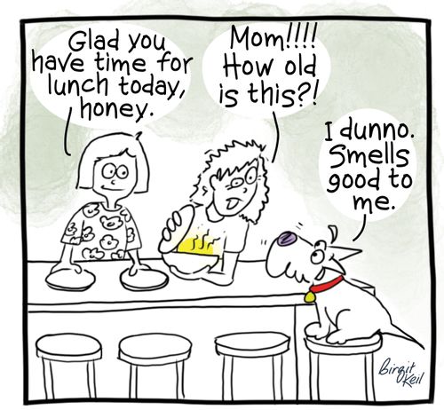 "Glad you have time for lunch today, honey."