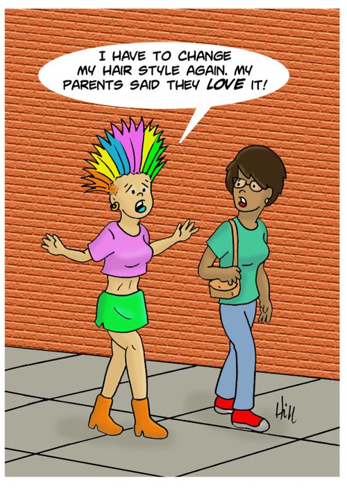 "I have to change my hair style again. My parents said they love it!"